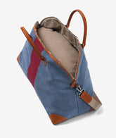 London Duffel Bag Stripe - Avio Blue | My Style Bags