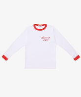 Long-Sleeve Kids’ T-Shirt – Blue Trim - Blue | My Style Bags