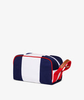 Boston Beauty Case Stripe in White/Blue | My Style Bags