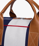 Standford Duffel Bag Stripe in White/Blue | My Style Bags