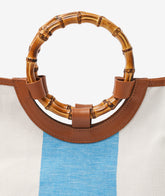 Bamboo Handbag Large Stripes - Medium in Turquoise - Turquoise Large | My Style Bags