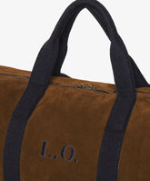Boston Duffel Bag Large Felt in Suede/Blue - Suede/Blue | My Style Bags