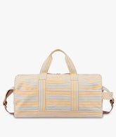 Striped Duffle Bag - Philosophy by Lorenzo Serafini - Cream Ochre | My Style Bags