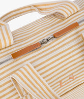 Striped Duffle Bag - Philosophy by Lorenzo Serafini - Cream Ochre | My Style Bags