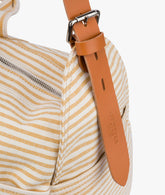 Striped Duffle Bag - Philosophy by Lorenzo Serafini - Cream Ochre | My Style Bags