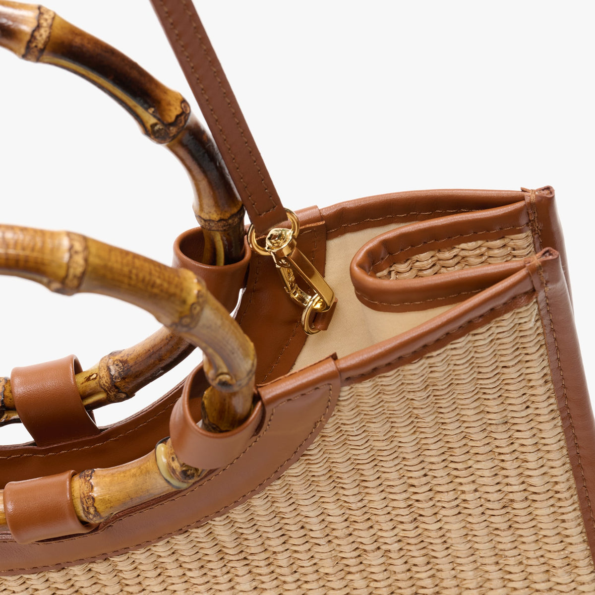 Rattan Bag Bamboo Handbag Handles Bamboo Handle Wicker Bag Navy