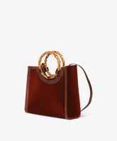 Bamboo Handbag Velour - Medium in Burgundy - Burgundy | My Style Bags