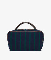 Berkeley Beauty Case Pin Stripe Green - Green Line | My Style Bags