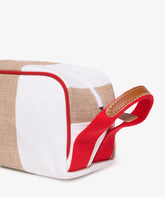 Boston Beauty Case Stripe in White/Sand - White/Sand | My Style Bags