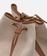 Canvas Bucket Handbag - Light Brown | My Style Bags