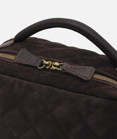 Cosmetic Travel Bag Berkeley Large Quilted - Dark Brown | My Style Bags