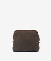 Trousse Large Tweed Deluxe - Chocolate - Cosmetic Travel Bags | My Style Bags