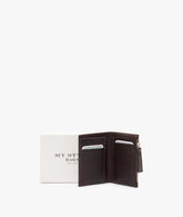 Credit Card Holder with Zipper Dark Brown | My Style Bags