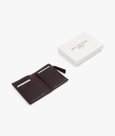 Credit Card Holder with Zipper in Dark Brown - Dark Brown | My Style Bags