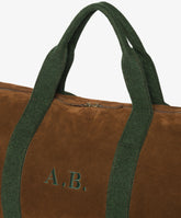 Boston Duffel Bag Large Felt in Suede/Green - Suede/Dark Green | My Style Bags