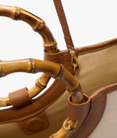 Handbag Bamboo Large Canvas  - Cream | My Style Bags