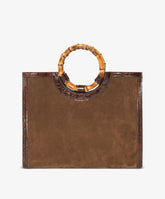 Bamboo Handbag Deluxe - Large in Dark Brown - Dark Brown | My Style Bags