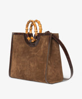 Bamboo Handbag Deluxe - Large in Dark Brown - Dark Brown | My Style Bags