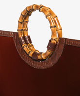 Bamboo Handbag Velour - Large in Burgundy | My Style Bags