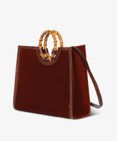 Bamboo Handbag Velour - Large in Burgundy | My Style Bags