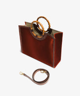 Bamboo Handbag Velour - Large in Burgundy | My Style Bags