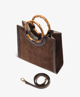 Bamboo Handbag Deluxe - Medium in Dark Brown - Dark Brown | My Style Bags