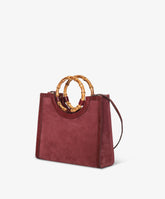 Bamboo Handbag Deluxe - Medium in Burgundy - Burgundy | My Style Bags