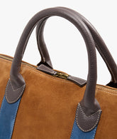 Duffel Bag London Deluxe - Light Brown/Blue - Brown/Blue | My Style Bags