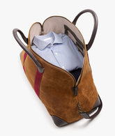 Duffel Bag London Deluxe - Light Brown/Burgundy - Brown/Burgundy | My Style Bags