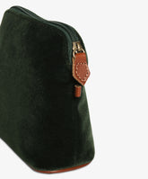 Trousse Medium Velour in Dark Green | My Style Bags