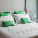 Parure Maiori: Set of Sheet and Pillowcases Green | My Style Bags