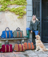 Duffel Bag London Deluxe - Light Brown/Burgundy | My Style Bags