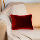 Cushion in Burgundy Velvet 30x40 - Burgundy | My Style Bags