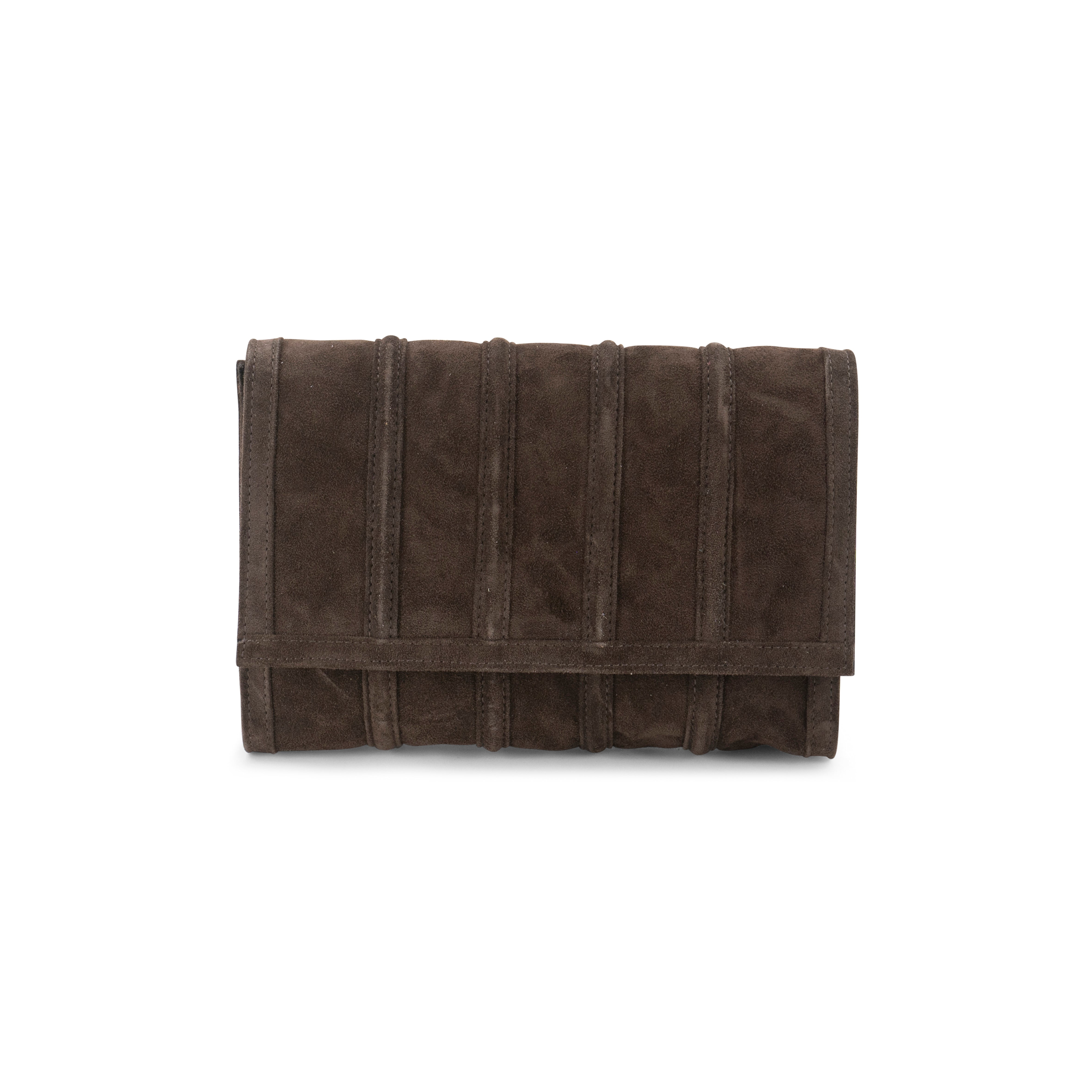 Dark brown clutch bag best sale