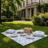 Blue Toile Picnic Blanket x Fondazione Theodora - Home Decor Accessories | My Style Bags
